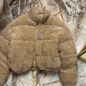 Forever 21 Brown Corduroy Puffer Jacket